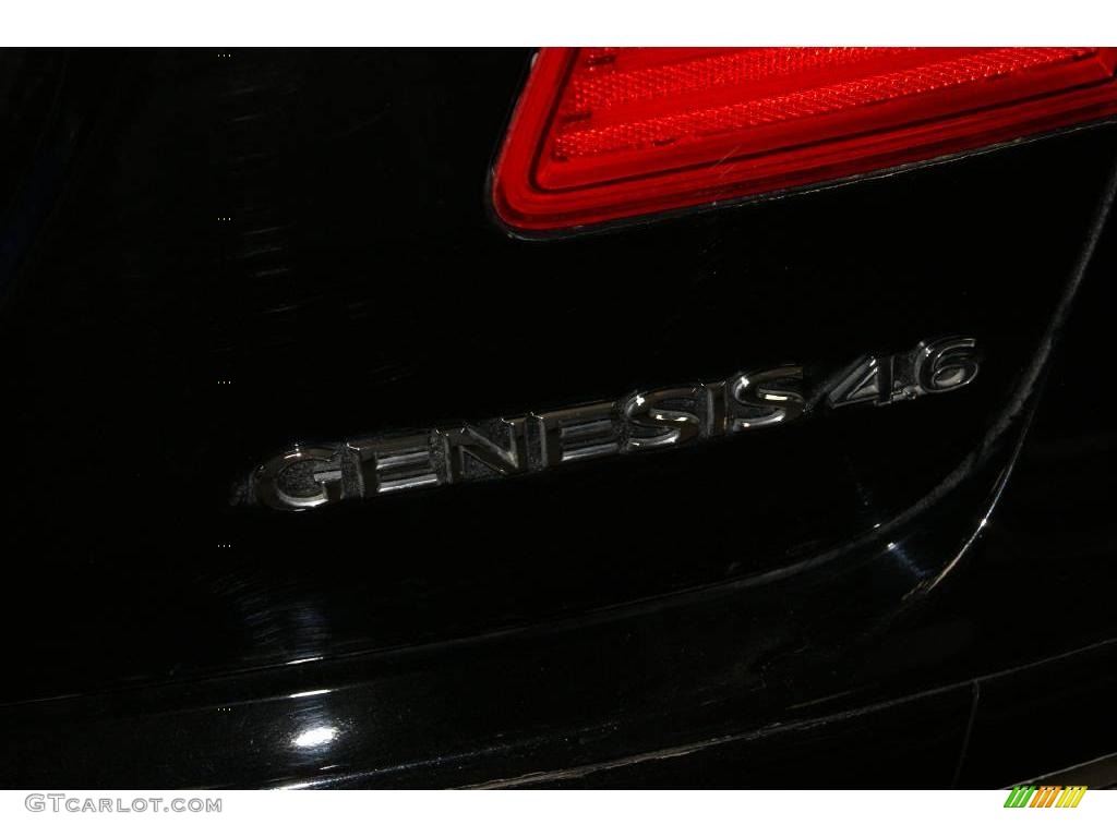2009 Genesis 4.6 Sedan - Black Noir Pearl / Black photo #22