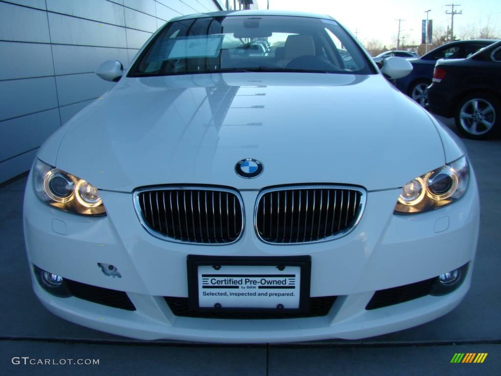 2007 3 Series 328xi Coupe - Alpine White / Cream Beige photo #2
