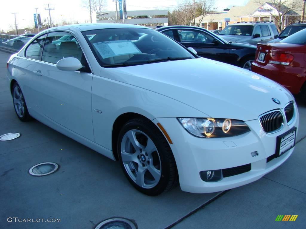 2007 3 Series 328xi Coupe - Alpine White / Cream Beige photo #3