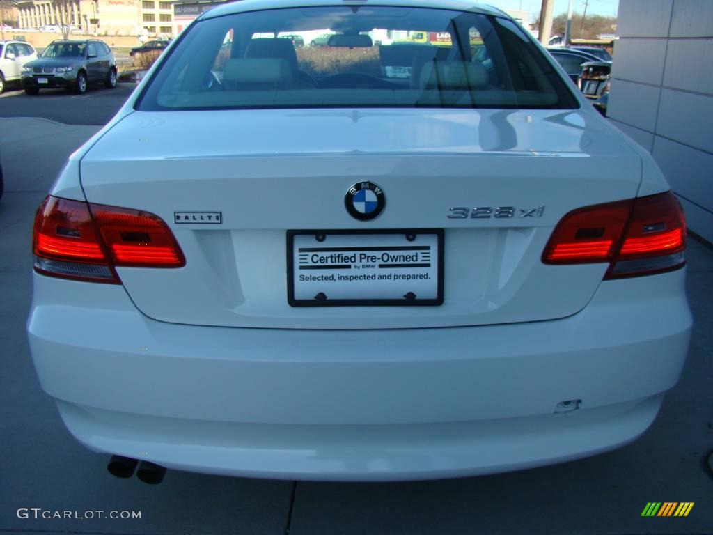 2007 3 Series 328xi Coupe - Alpine White / Cream Beige photo #4