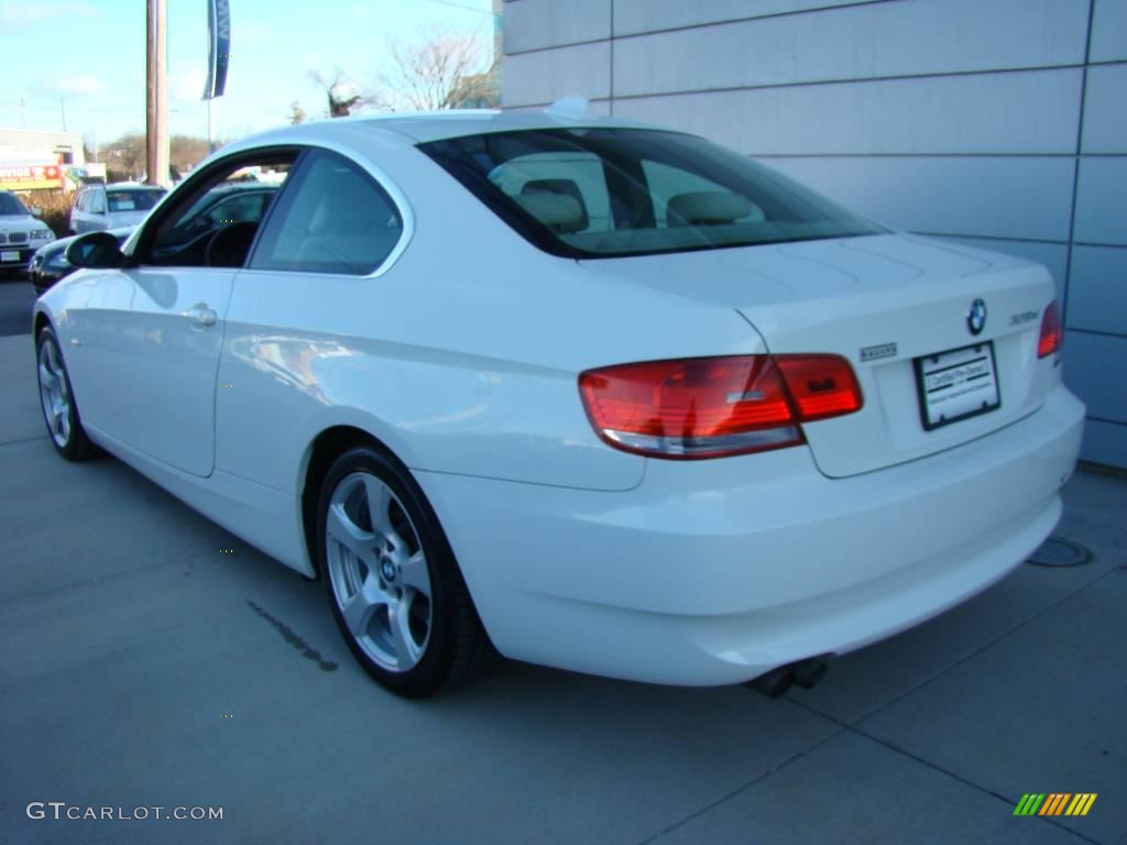 2007 3 Series 328xi Coupe - Alpine White / Cream Beige photo #5