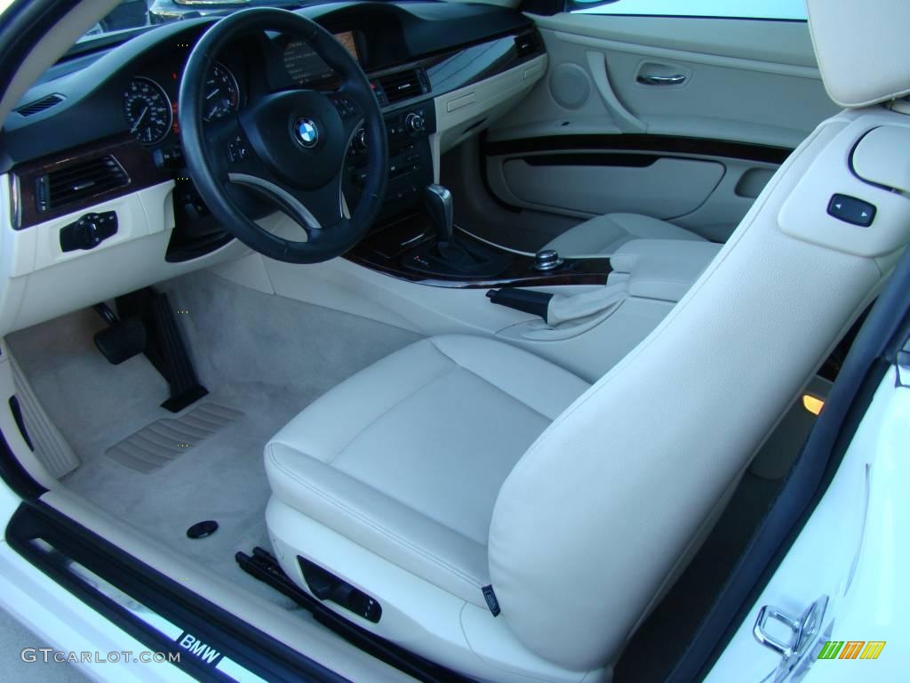 2007 3 Series 328xi Coupe - Alpine White / Cream Beige photo #10