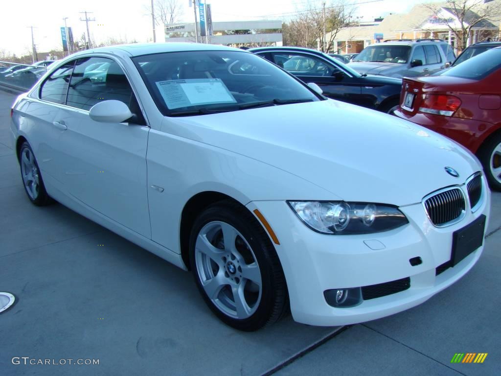 2007 3 Series 328xi Coupe - Alpine White / Black photo #3