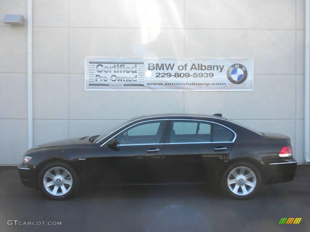 2007 7 Series 750Li Sedan - Black Sapphire Metallic / Black photo #1