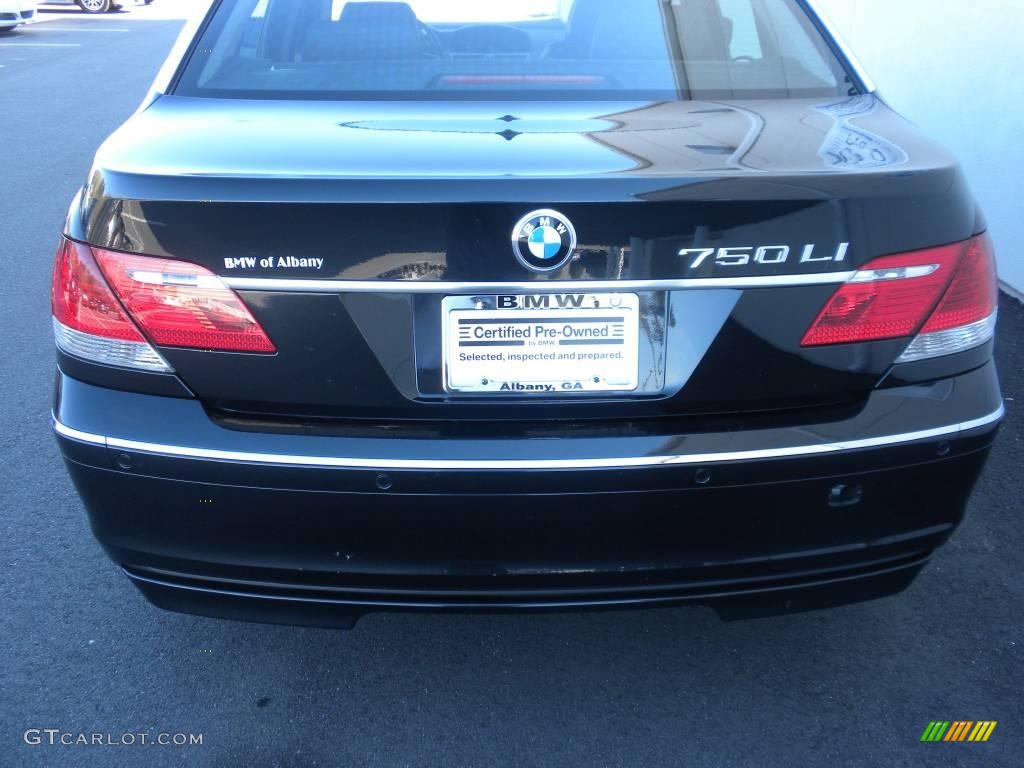 2007 7 Series 750Li Sedan - Black Sapphire Metallic / Black photo #4