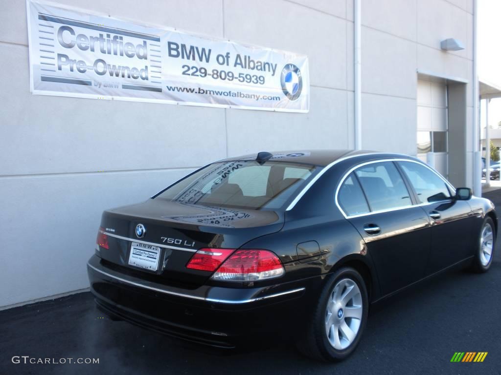 2007 7 Series 750Li Sedan - Black Sapphire Metallic / Black photo #25