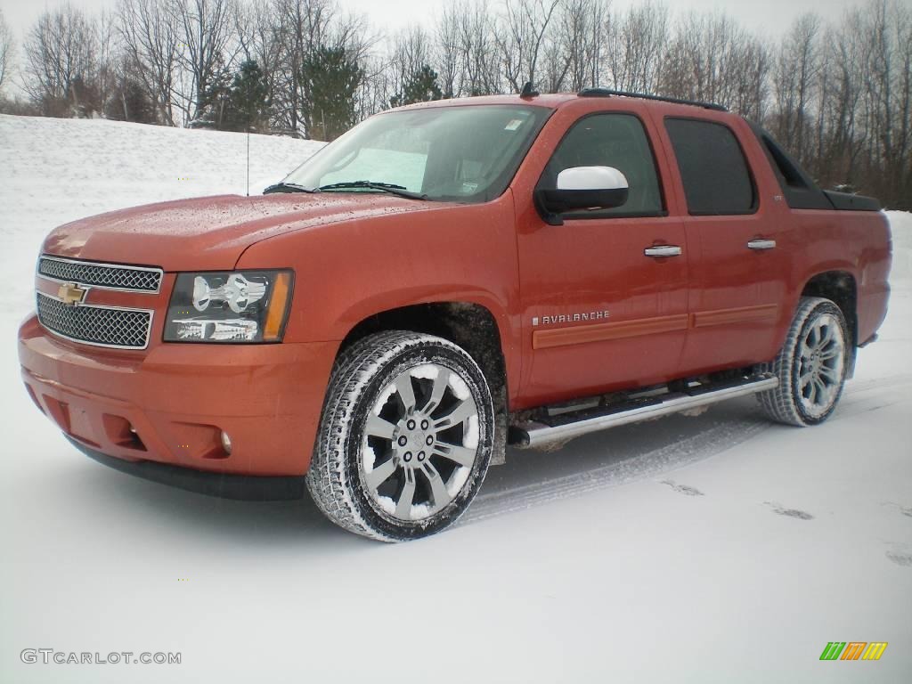 2008 Avalanche LTZ 4x4 - Sunburst Orange Metallic / Ebony/Light Cashmere photo #1