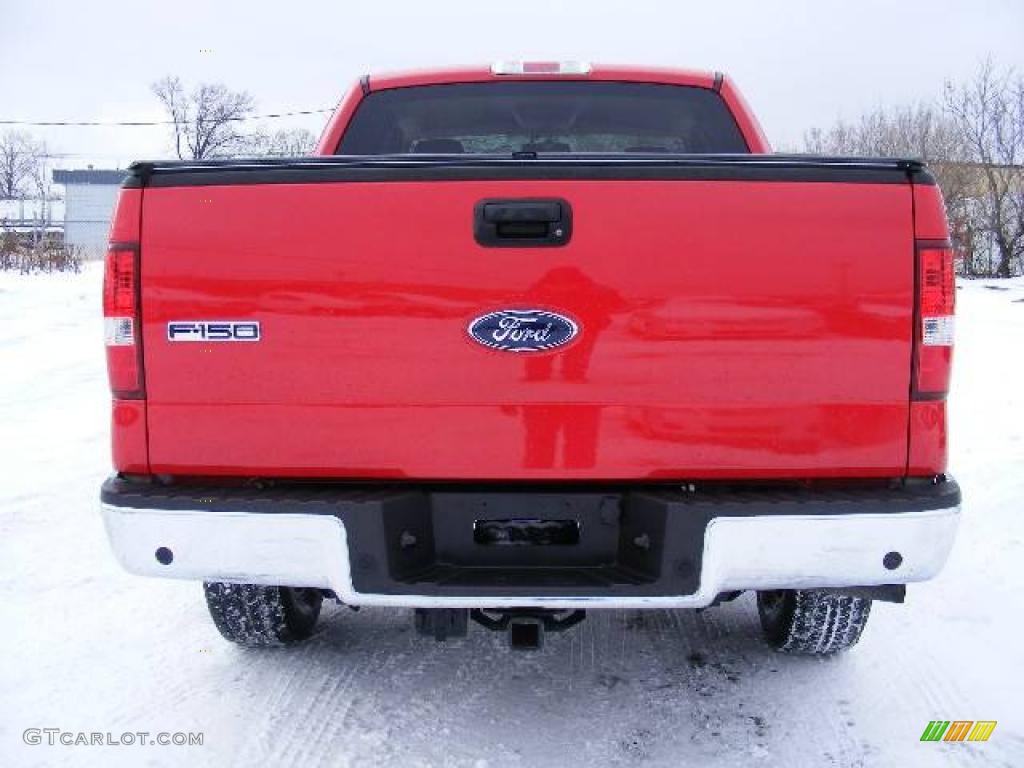 2006 F150 XLT SuperCab 4x4 - Bright Red / Tan photo #4