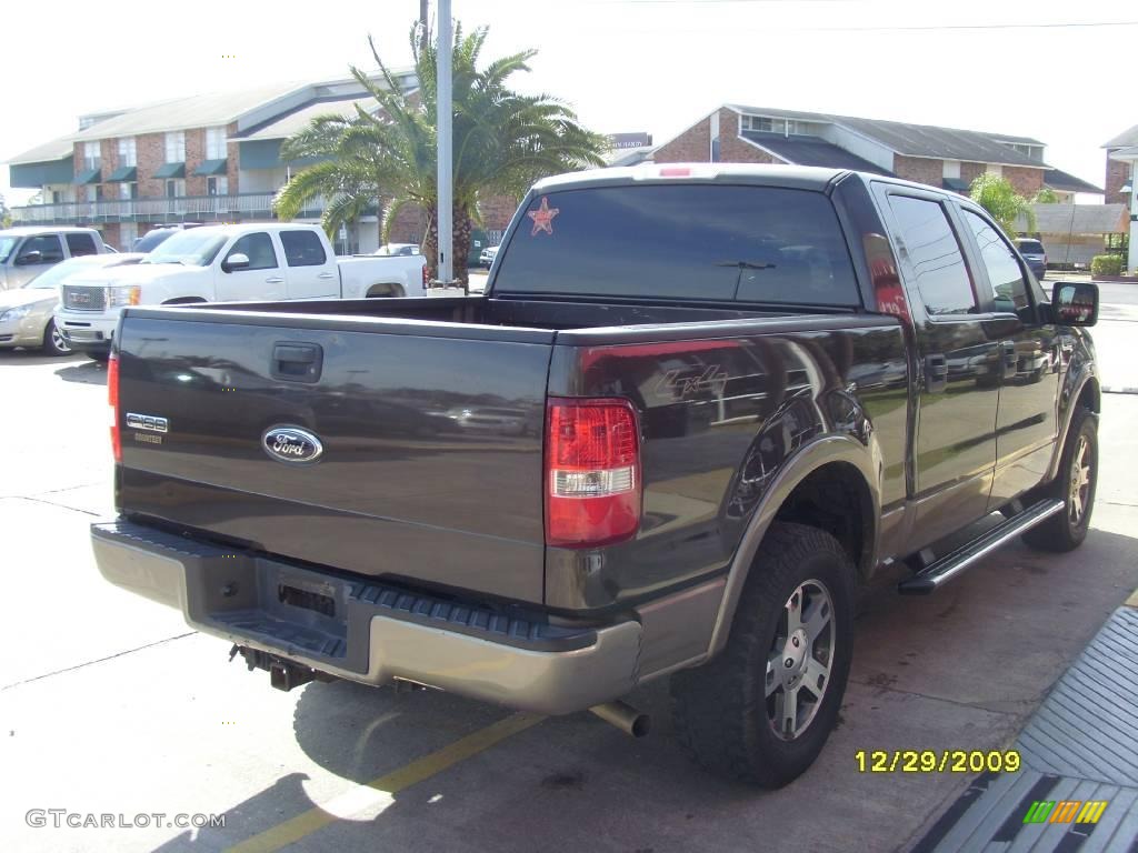 2006 F150 Lariat SuperCrew 4x4 - Dark Stone Metallic / Tan photo #4