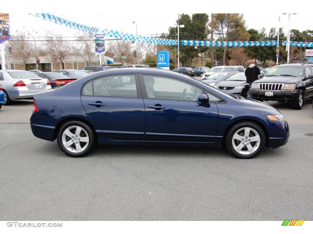 2007 Civic EX Sedan - Royal Blue Pearl / Gray photo #2