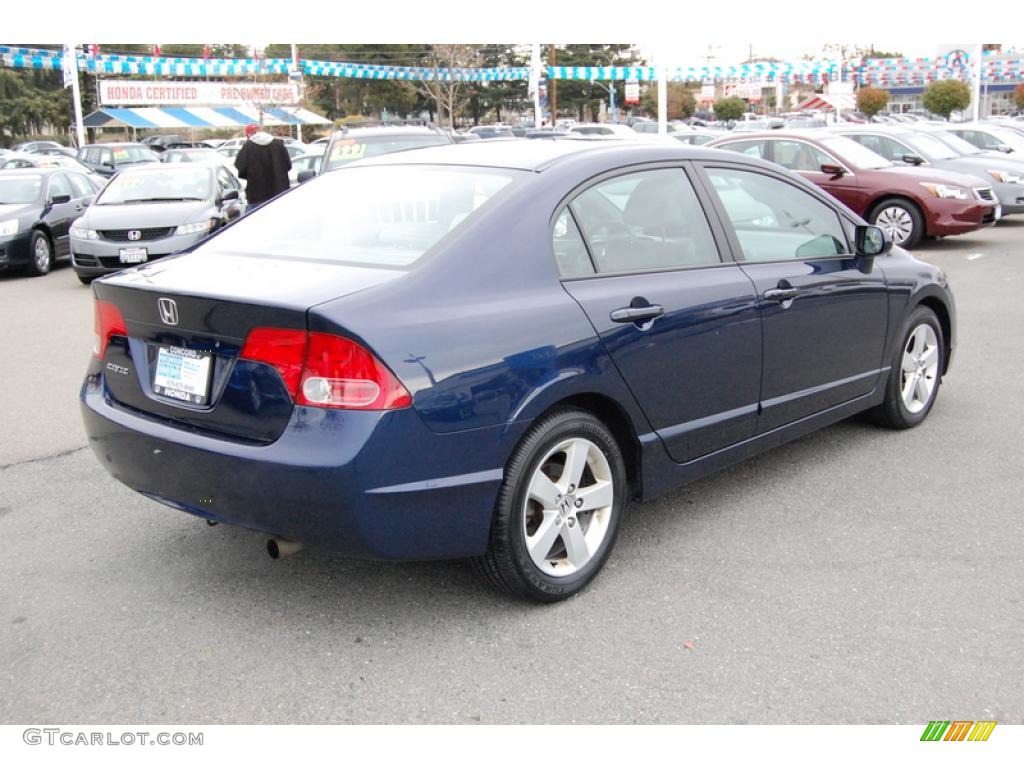 2007 Civic EX Sedan - Royal Blue Pearl / Gray photo #3