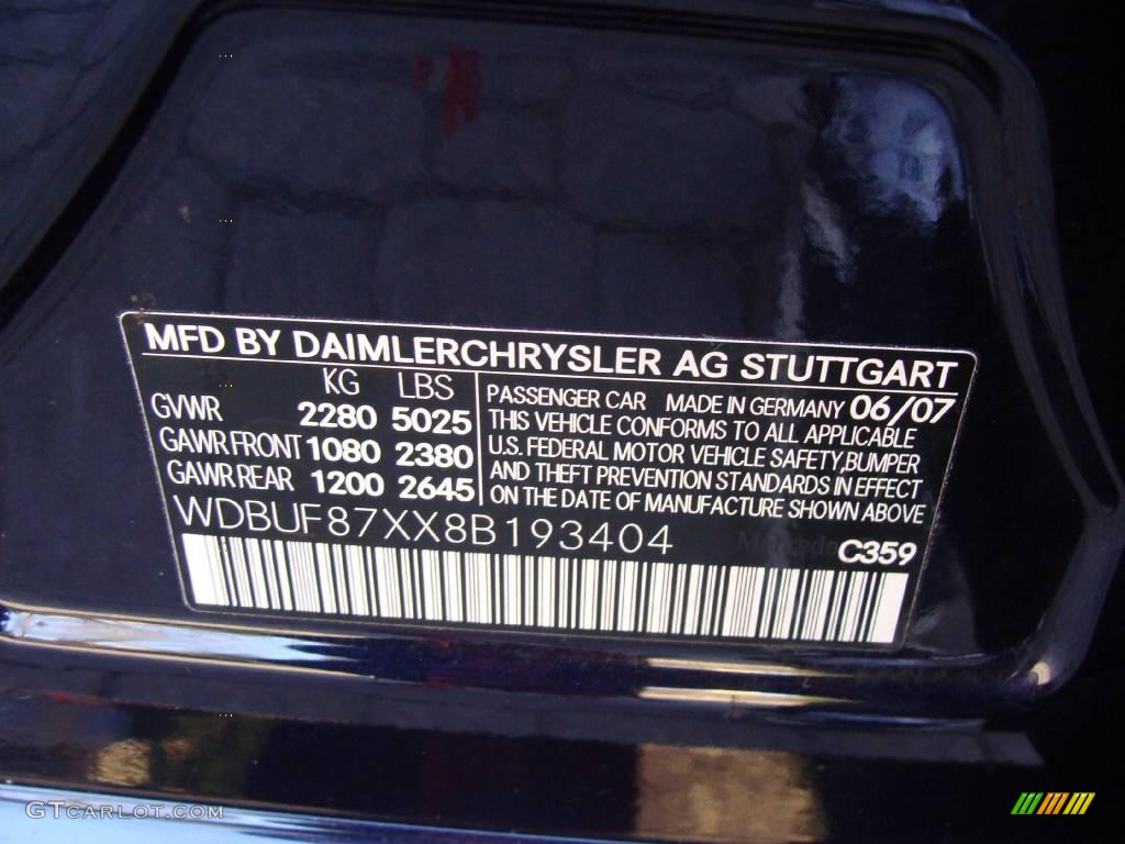 2008 E Color Code 359 for Capri Blue Metallic Photo #24241882