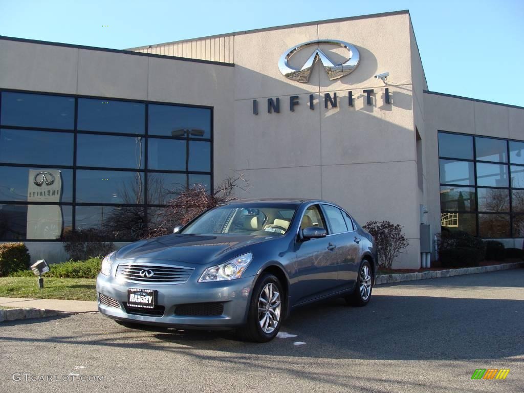 2008 G 35 x Sedan - Lakeshore Slate Light Blue / Wheat photo #1