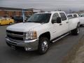 2010 Summit White Chevrolet Silverado 3500HD LT Crew Cab 4x4 Dually  photo #1