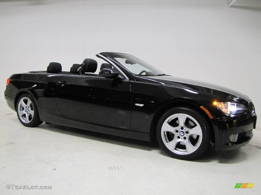 2008 3 Series 328i Convertible - Jet Black / Black photo #3