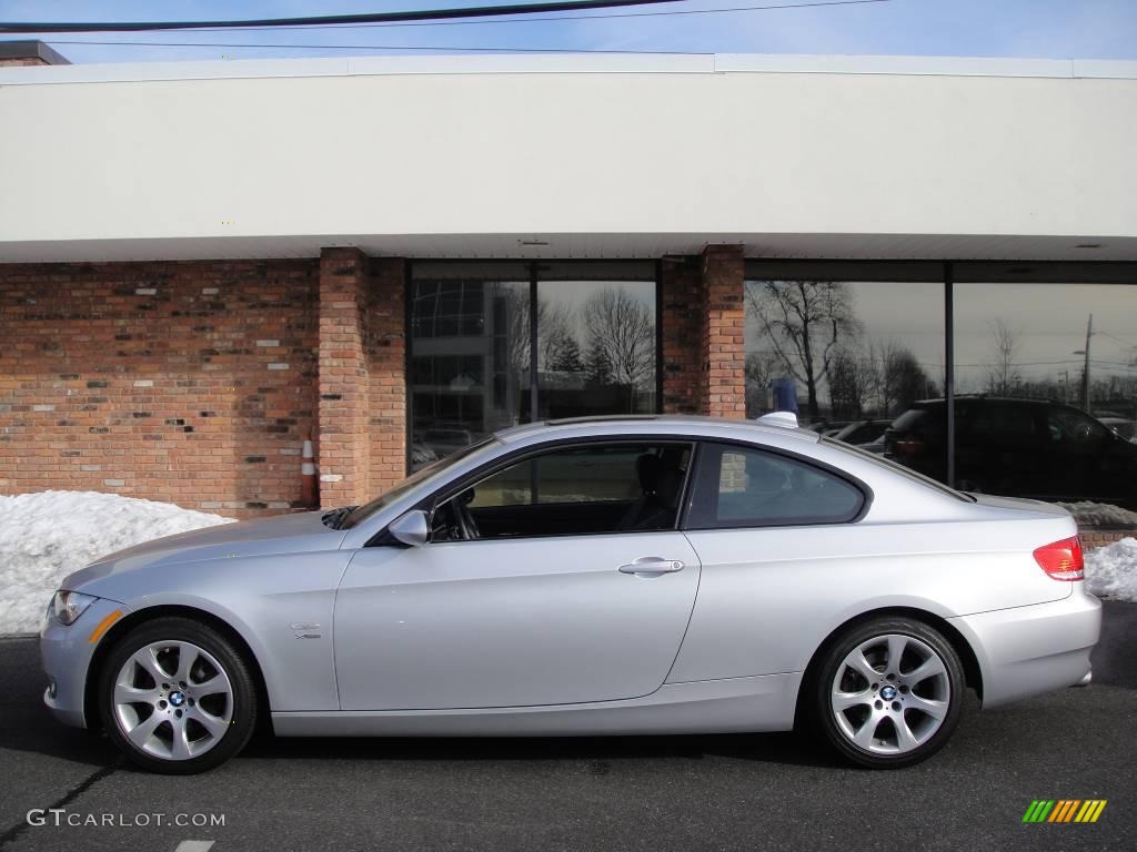 2009 3 Series 328xi Coupe - Titanium Silver Metallic / Black photo #3