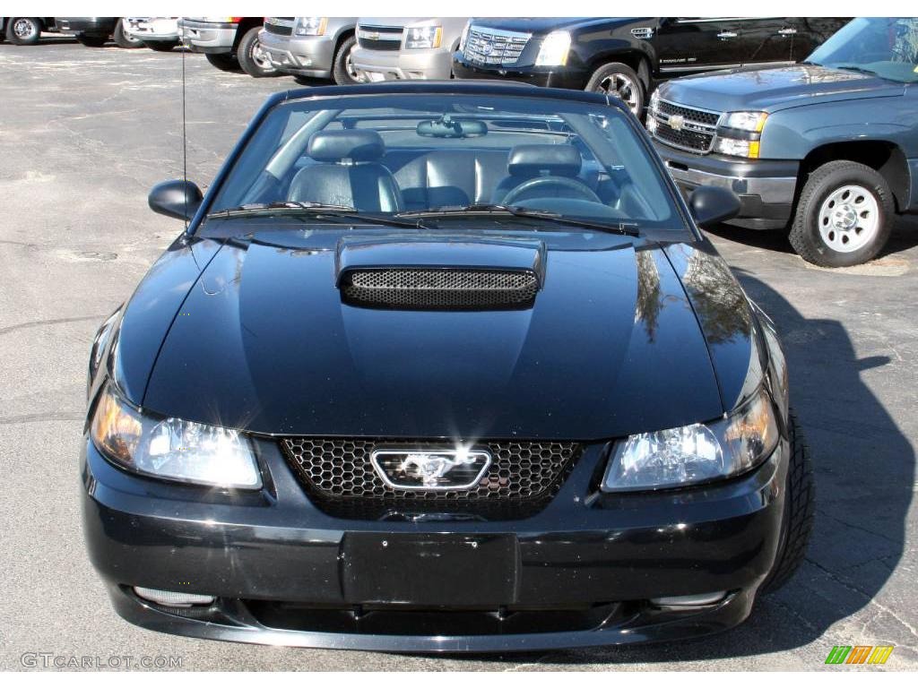 2002 Mustang GT Convertible - Black / Dark Charcoal photo #2