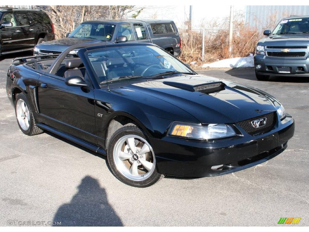 2002 Mustang GT Convertible - Black / Dark Charcoal photo #3