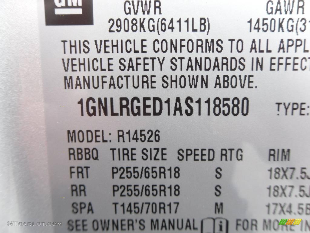2010 Traverse LT - Silver Ice Metallic / Ebony photo #10