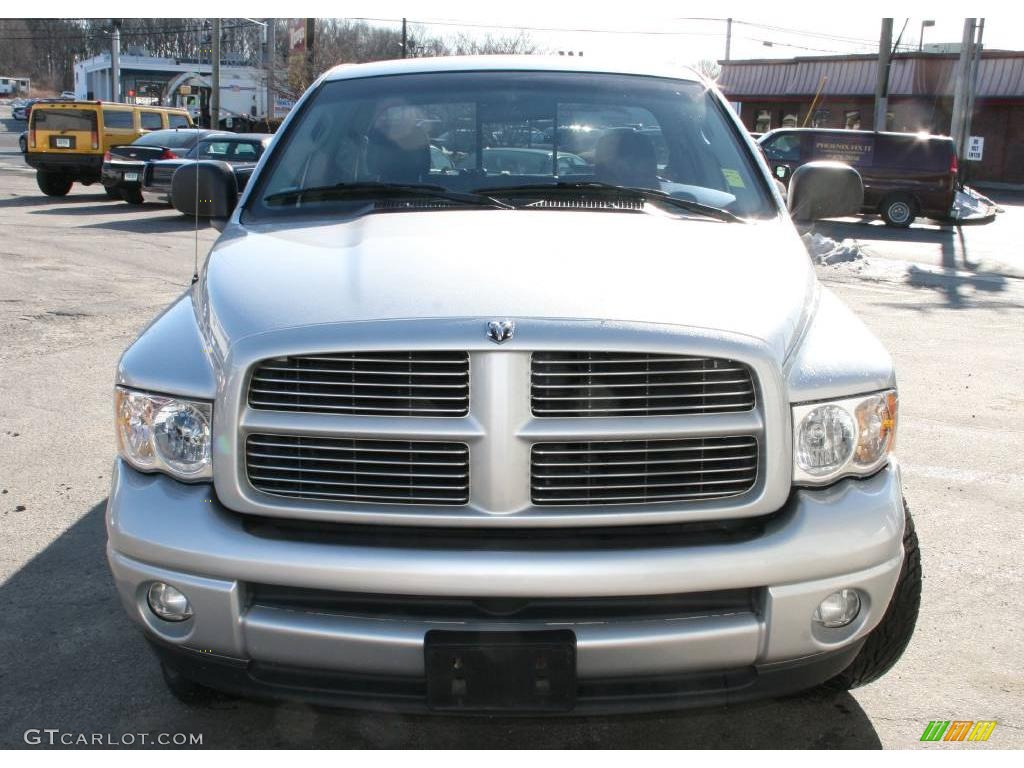 2003 Ram 1500 SLT Quad Cab 4x4 - Bright Silver Metallic / Black photo #2