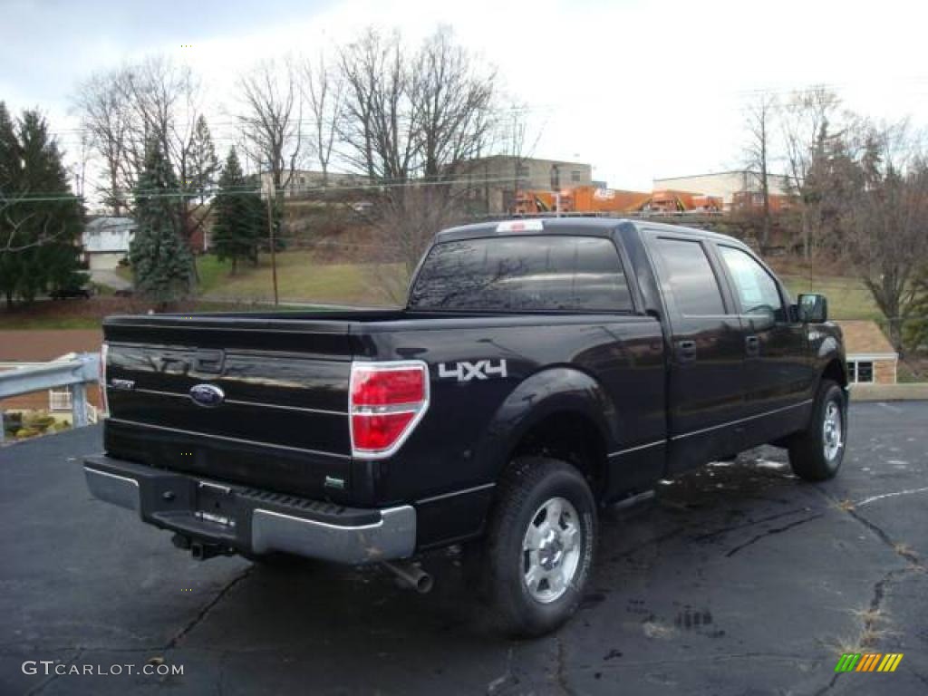 2010 F150 XLT SuperCrew 4x4 - Tuxedo Black / Tan photo #3