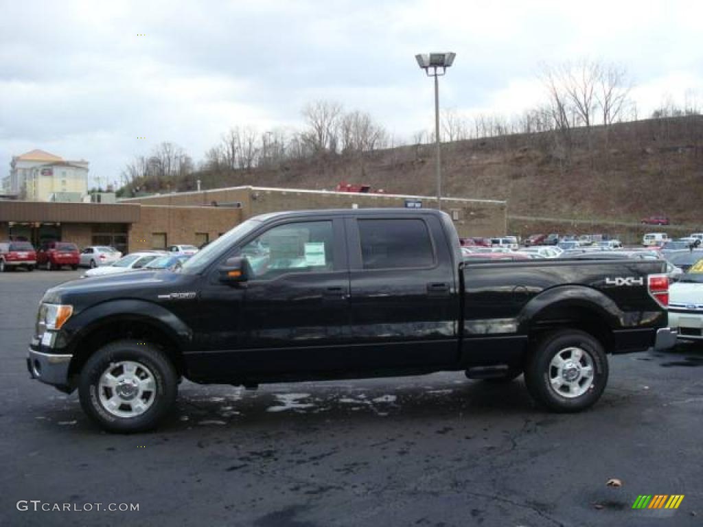 2010 F150 XLT SuperCrew 4x4 - Tuxedo Black / Tan photo #6