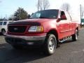 2000 Bright Red Ford F150 XLT Extended Cab 4x4  photo #2