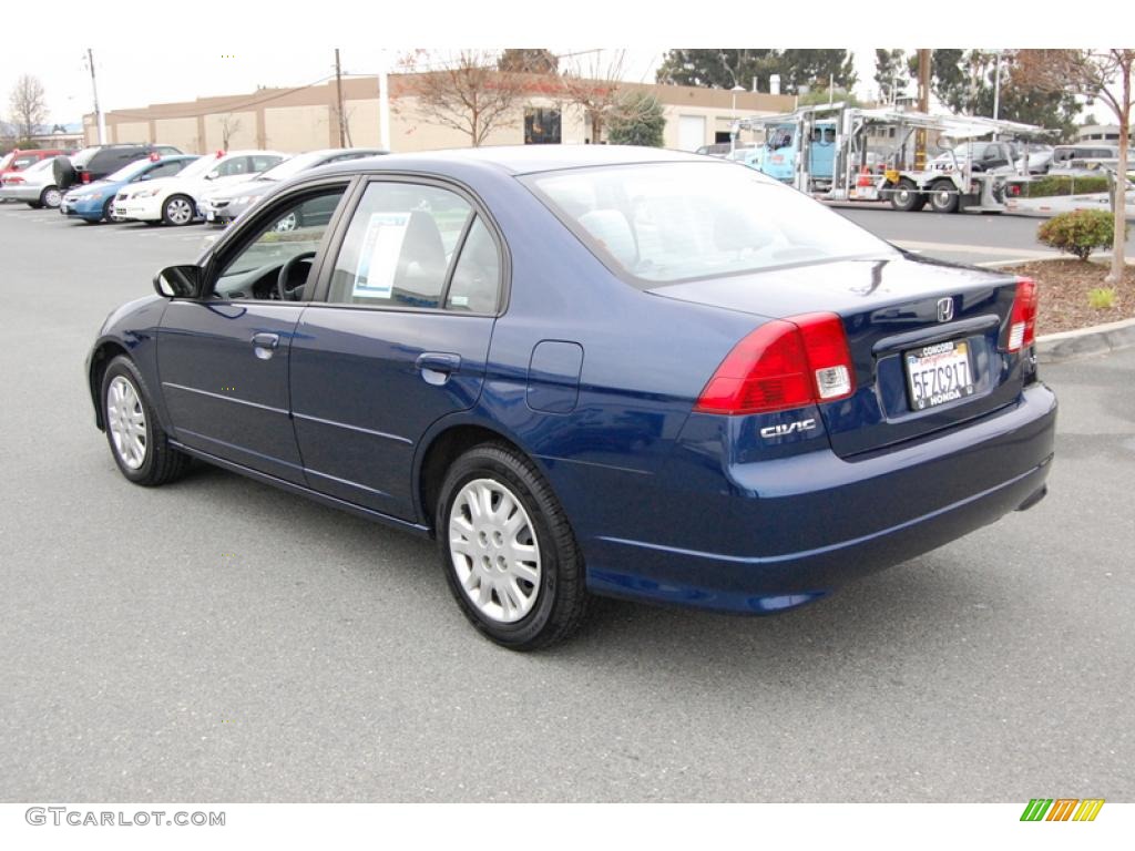 2004 Civic LX Sedan - Eternal Blue Pearl / Gray photo #5
