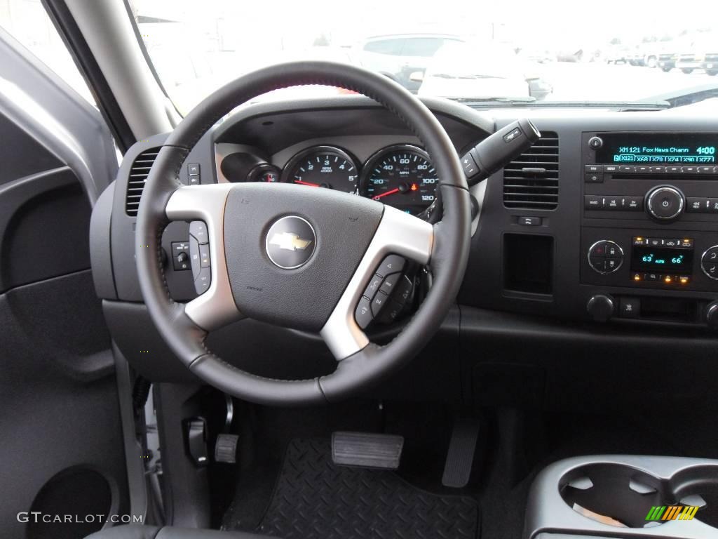 2010 Silverado 1500 LT Extended Cab - Sheer Silver Metallic / Ebony photo #22