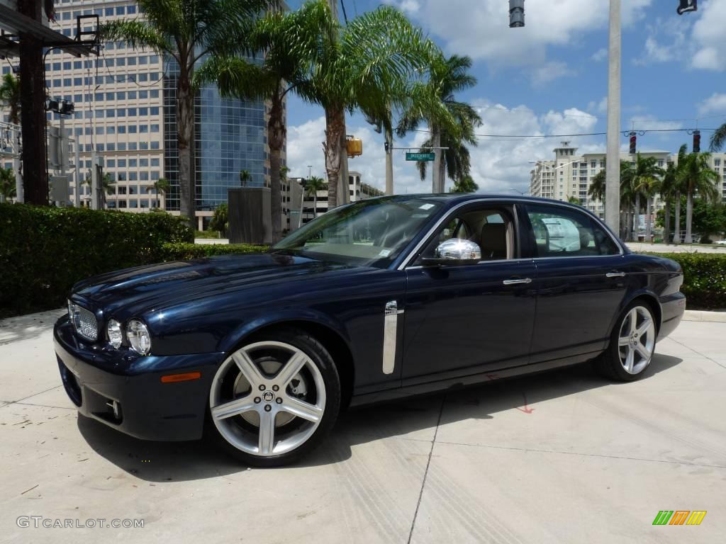 2009 XJ Vanden Plas - Indigo Blue / Champagne/Mocha photo #7