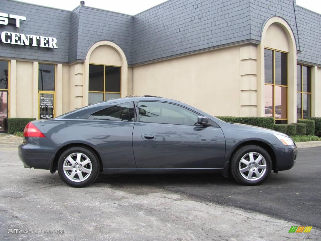 2005 Accord EX V6 Coupe - Graphite Pearl / Black photo #7