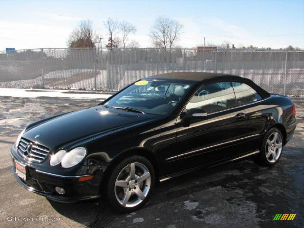 2005 CLK 500 Cabriolet - Black / Charcoal photo #1