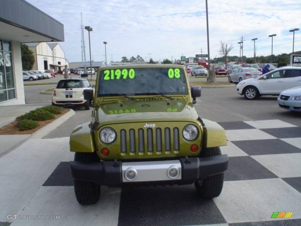 2008 Wrangler Sahara 4x4 - Rescue Green Metallic / Dark Slate Gray/Medium Slate Gray photo #2