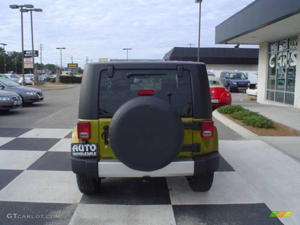 2008 Wrangler Sahara 4x4 - Rescue Green Metallic / Dark Slate Gray/Medium Slate Gray photo #3