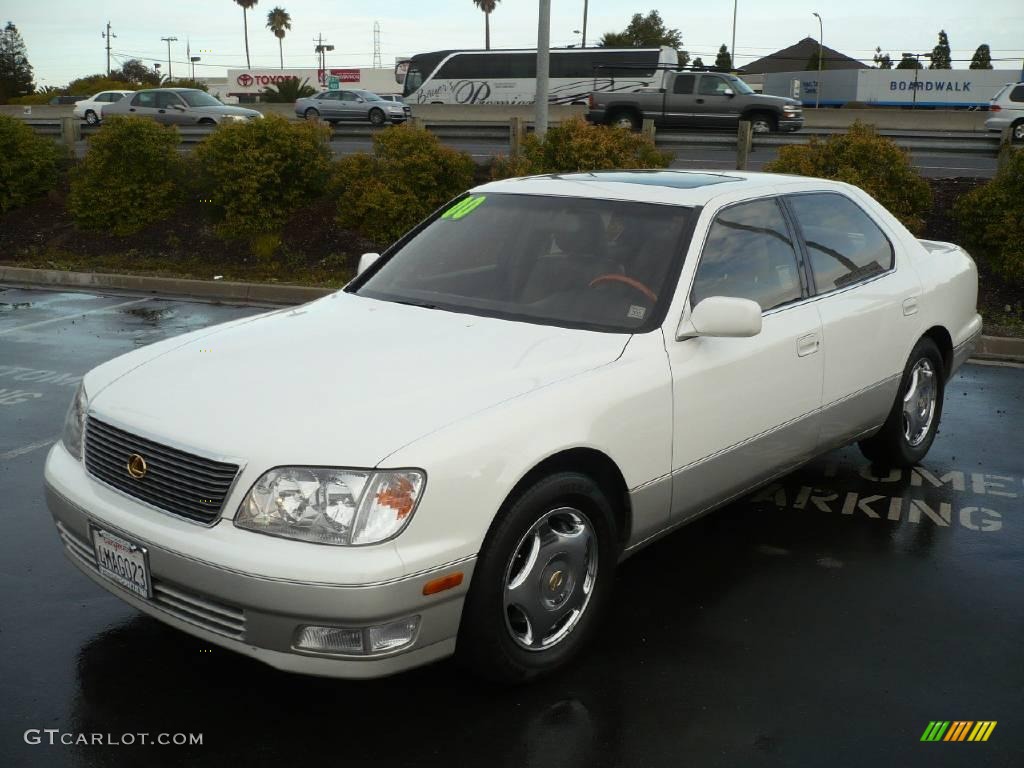 2000 LS 400 - Diamond White Pearl / Gray photo #3