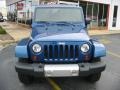 2009 Deep Water Blue Pearl Coat Jeep Wrangler Sahara 4x4  photo #2