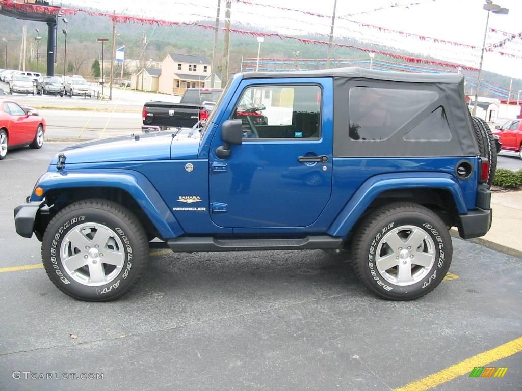 2009 Wrangler Sahara 4x4 - Deep Water Blue Pearl Coat / Dark Slate Gray/Medium Slate Gray photo #4