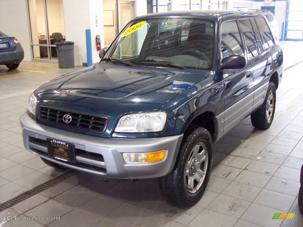 2000 RAV4 4WD - Deep Jewel Green / Gray photo #2