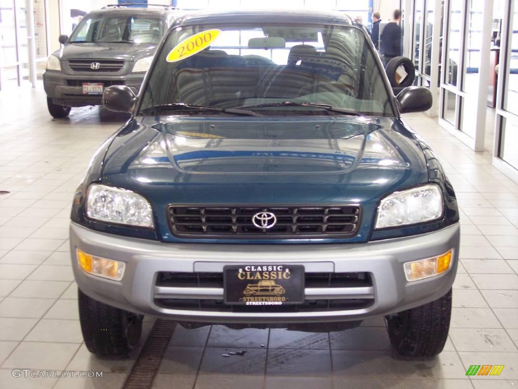 2000 RAV4 4WD - Deep Jewel Green / Gray photo #3