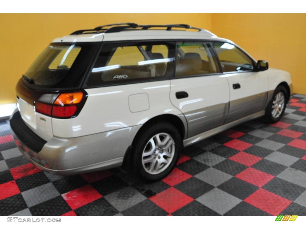 2002 Outback Wagon - White Frost Pearl / Beige photo #6