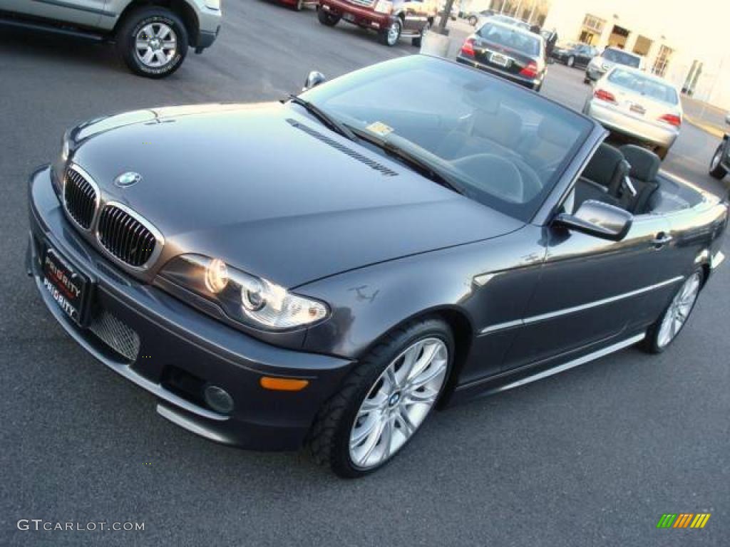 2005 3 Series 330i Convertible - Sparkling Graphite Metallic / Black photo #8