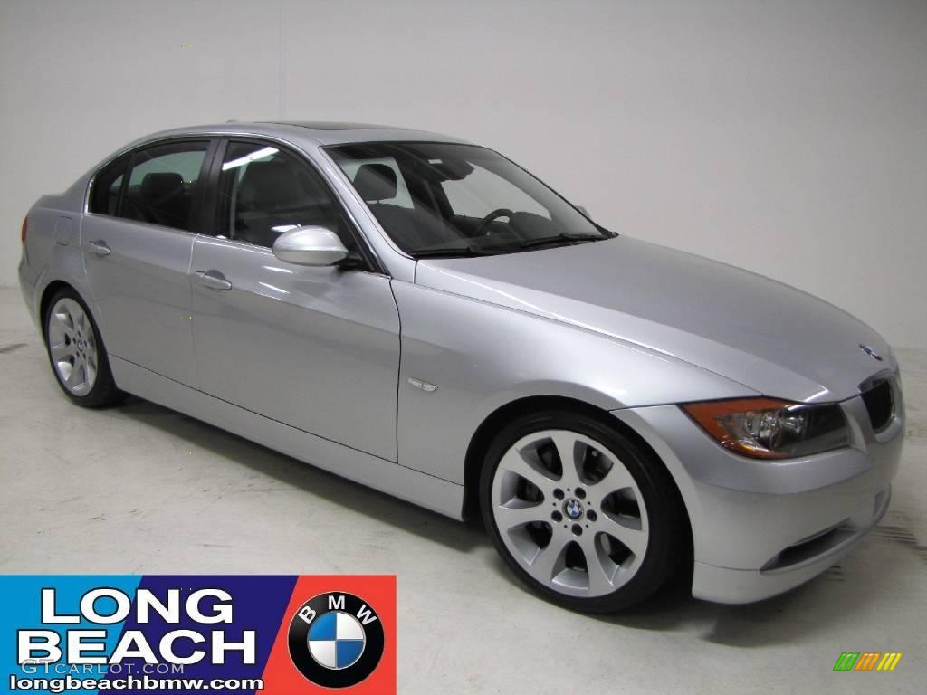 2007 3 Series 335i Sedan - Titanium Silver Metallic / Grey photo #1