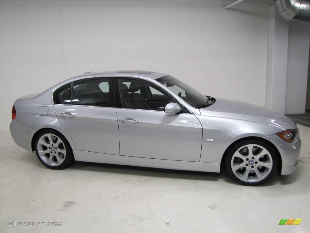 2007 3 Series 335i Sedan - Titanium Silver Metallic / Grey photo #2