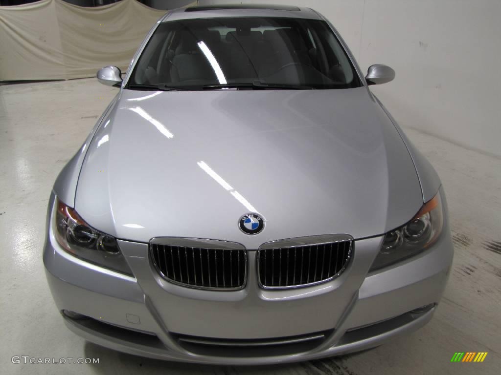 2007 3 Series 335i Sedan - Titanium Silver Metallic / Grey photo #5