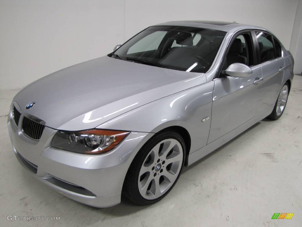 2007 3 Series 335i Sedan - Titanium Silver Metallic / Grey photo #11