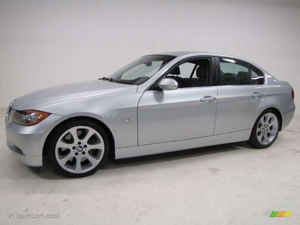 2007 3 Series 335i Sedan - Titanium Silver Metallic / Grey photo #12