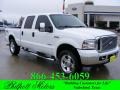 2007 Oxford White Clearcoat Ford F250 Super Duty Lariat Crew Cab 4x4  photo #1