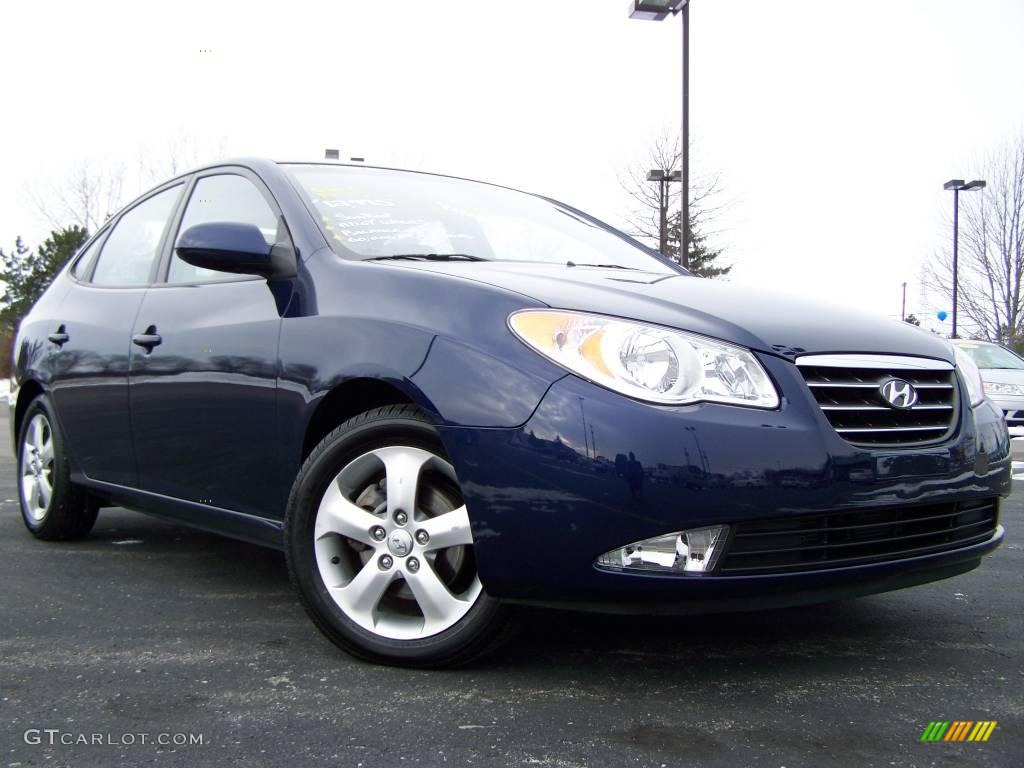 2007 Elantra GLS Sedan - Regatta Blue / Beige photo #1