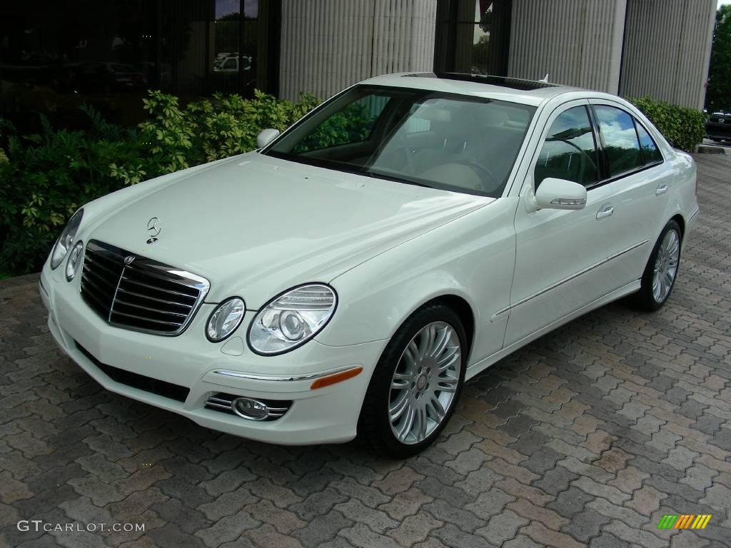 2008 E 350 Sedan - Arctic White / Cashmere photo #1