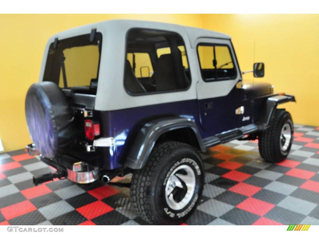 1992 Wrangler S 4x4 - Jewel Blue Pearl Metallic / Gray photo #6